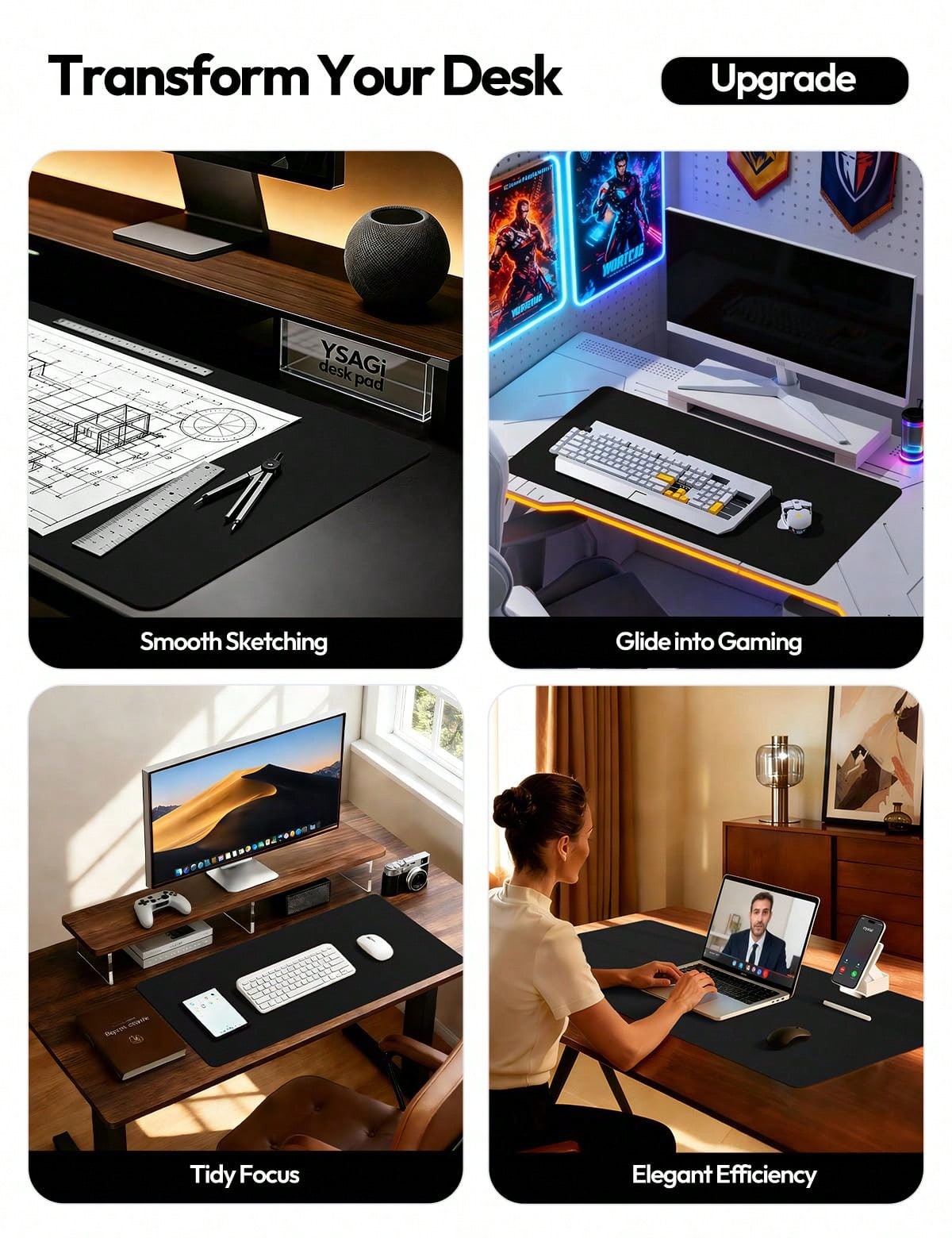 Large Black & Beige Checkerboa - Office Tech Set Up 评论和价格