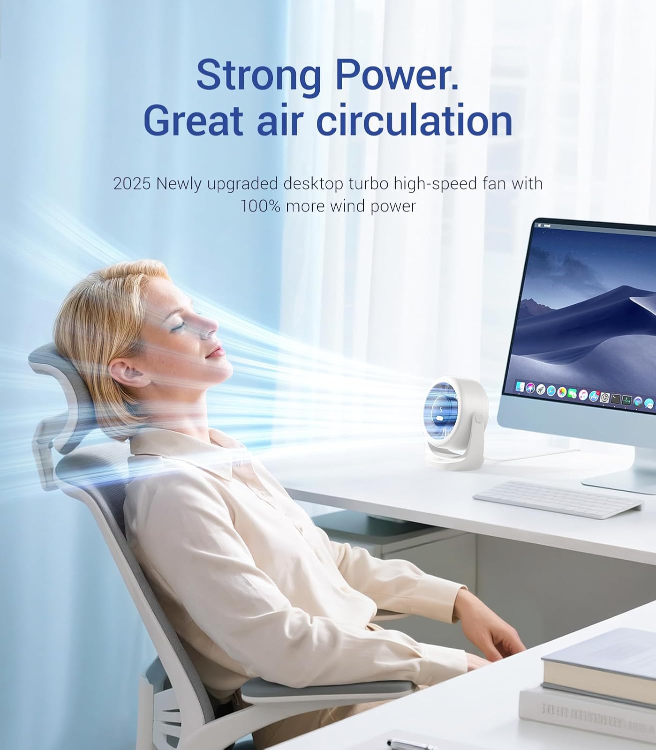 USB Desk Turbo Fan, Ultra-Quie - Cool Office Tech Gadgets 评论和价格